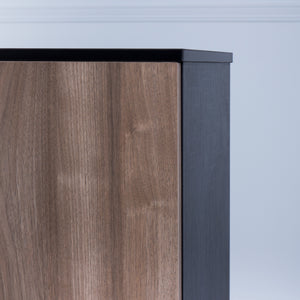 Space<br><i> <small>2 Door Storage Cabinet in Black</i></small>