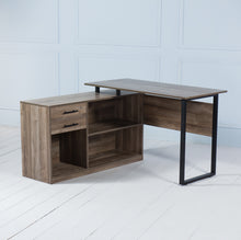 Load image into Gallery viewer, Elevate&lt;br&gt;&lt;i&gt; &lt;small&gt;Manager Desk in Walnut&lt;/i&gt;&lt;/small&gt;