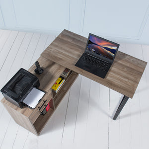 Elevate<br><i> <small>Manager Desk in Walnut</i></small>