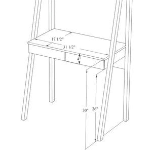 Nook<br><i> <small>Ladder Desk in White</i></small>