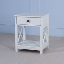 Load image into Gallery viewer, Coastal Bedside Table  in White