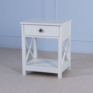 Coastal Side Table in White