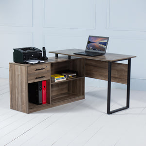 Elevate<br><i> <small>Manager Desk in Walnut</i></small>