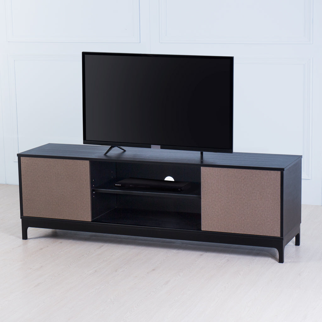 Load image into Gallery viewer, Flix&lt;br&gt;&lt;i&gt; &lt;small&gt;Large TV Console in Black&lt;/i&gt;&lt;/small&gt;