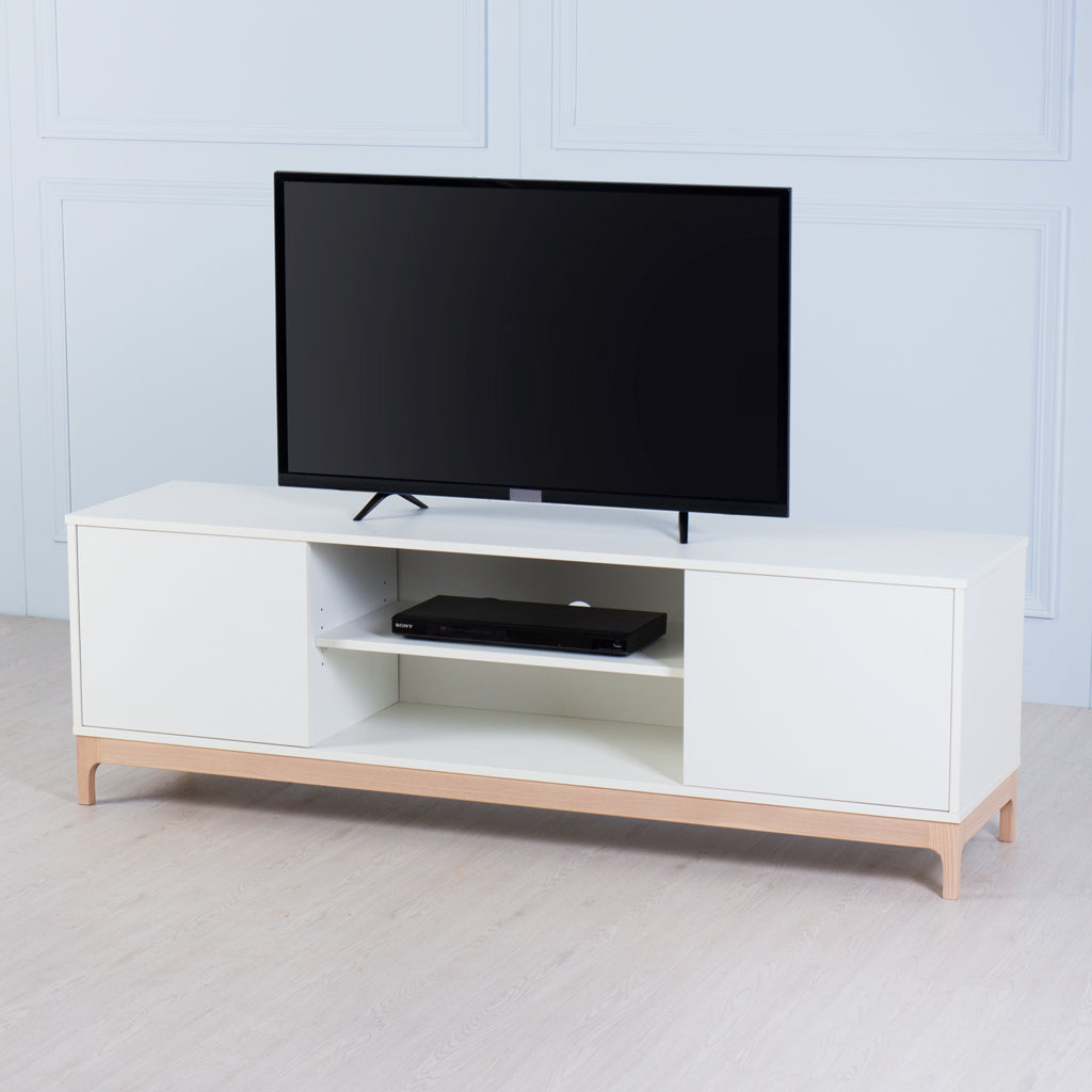 Load image into Gallery viewer, Flix&lt;br&gt;&lt;i&gt; &lt;small&gt;Large TV Console in White&lt;/i&gt;&lt;/small&gt;