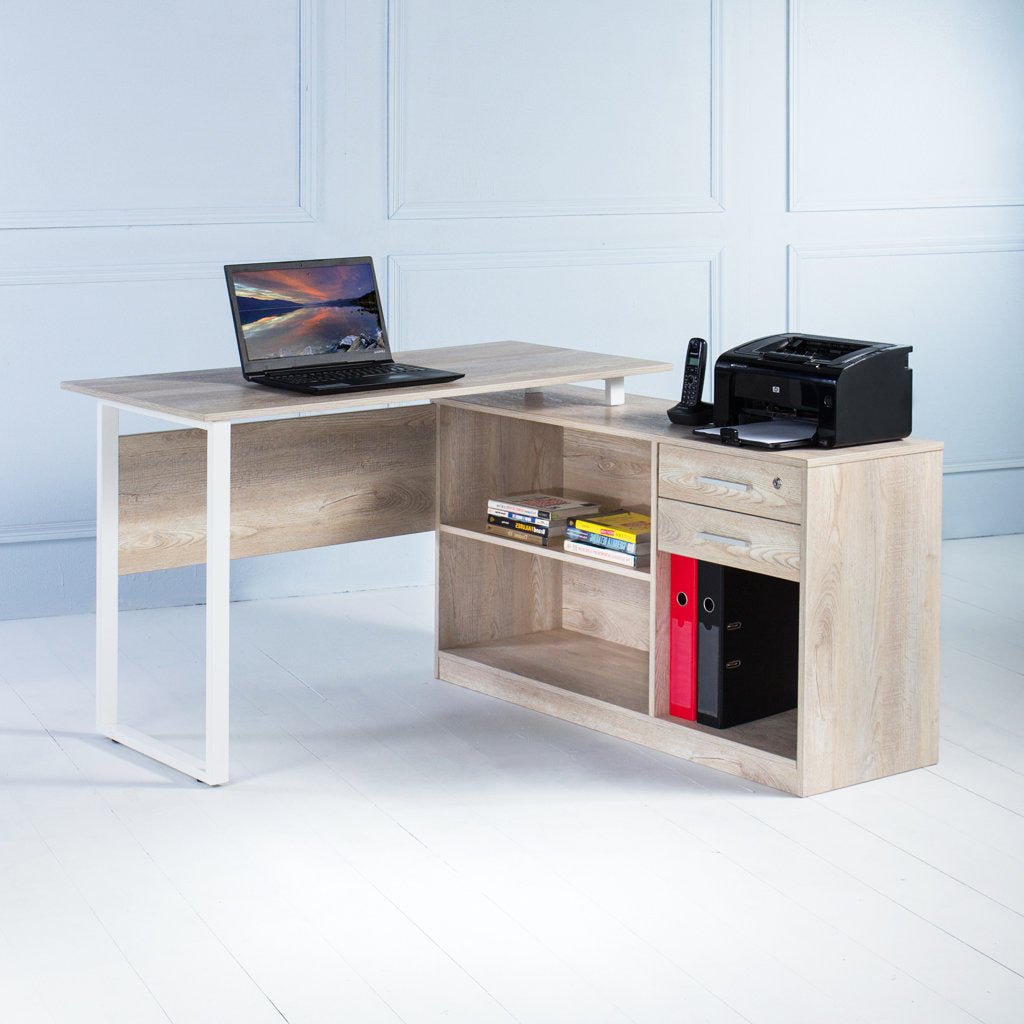 Elevate<br><i> <small>Manager Desk in Brushed Oak</i></small>