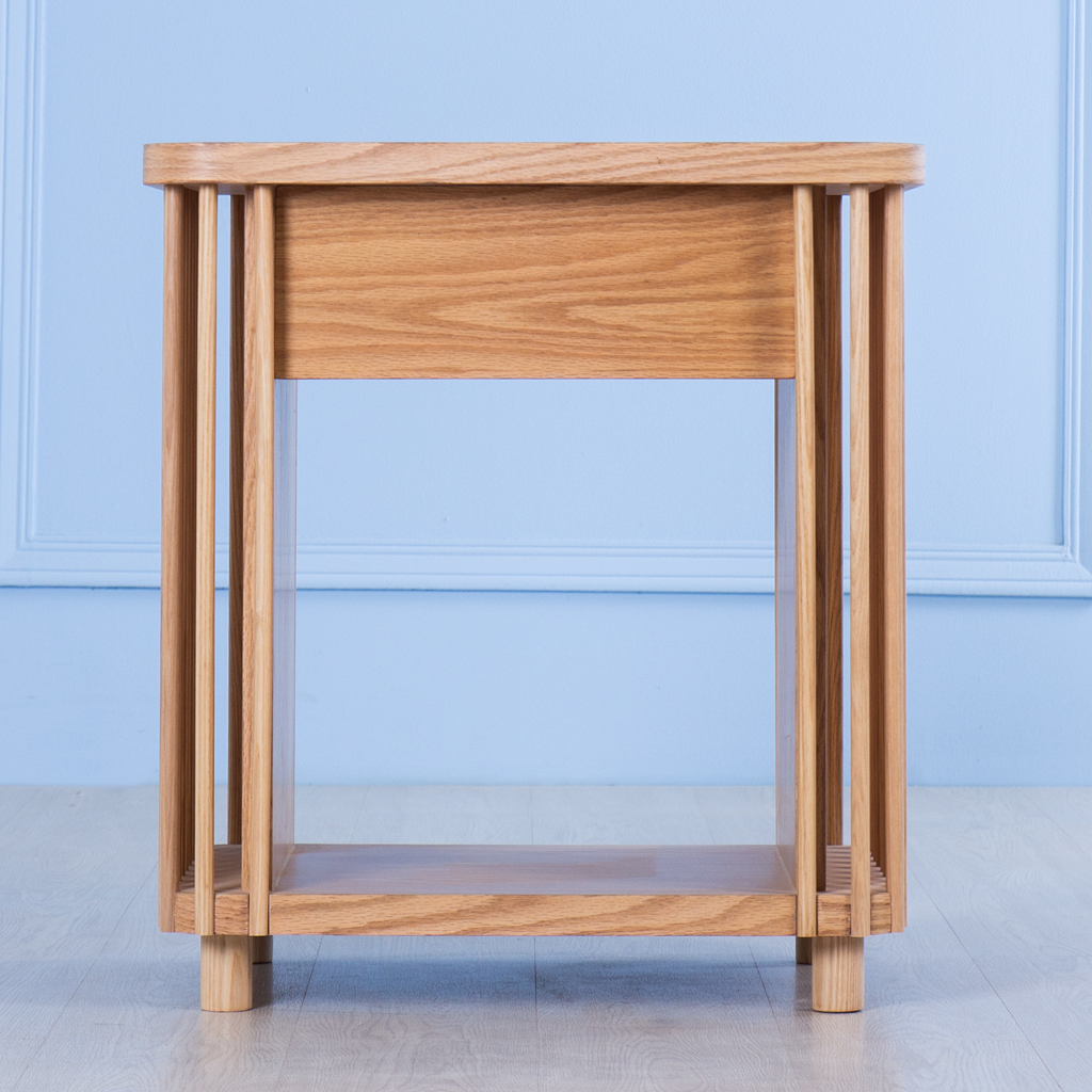 Load image into Gallery viewer, Dowels&lt;br&gt;&lt;i&gt; &lt;small&gt;Side Table in Oak&lt;/i&gt;&lt;/small&gt;