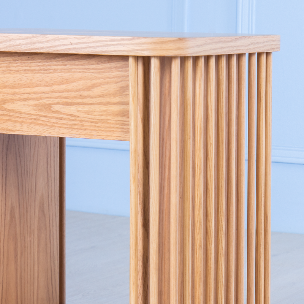 Load image into Gallery viewer, Dowels&lt;br&gt;&lt;i&gt; &lt;small&gt;Side Table in Oak&lt;/i&gt;&lt;/small&gt;