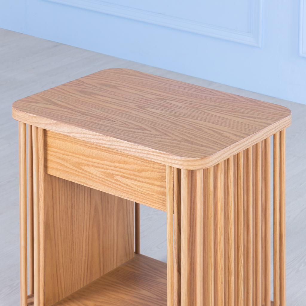 Load image into Gallery viewer, Dowels&lt;br&gt;&lt;i&gt; &lt;small&gt;Side Table in Oak&lt;/i&gt;&lt;/small&gt;