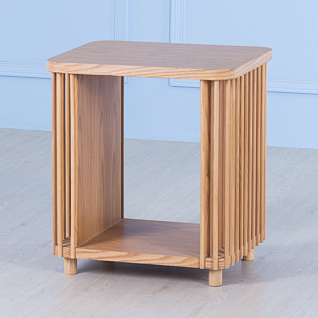 Load image into Gallery viewer, Dowels&lt;br&gt;&lt;i&gt; &lt;small&gt;Side Table in Oak&lt;/i&gt;&lt;/small&gt;