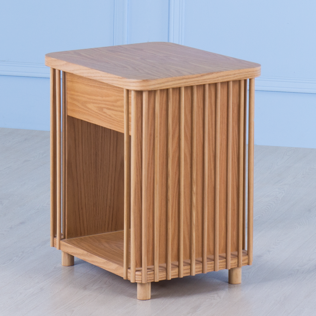 Load image into Gallery viewer, Dowels&lt;br&gt;&lt;i&gt; &lt;small&gt;Side Table in Oak&lt;/i&gt;&lt;/small&gt;