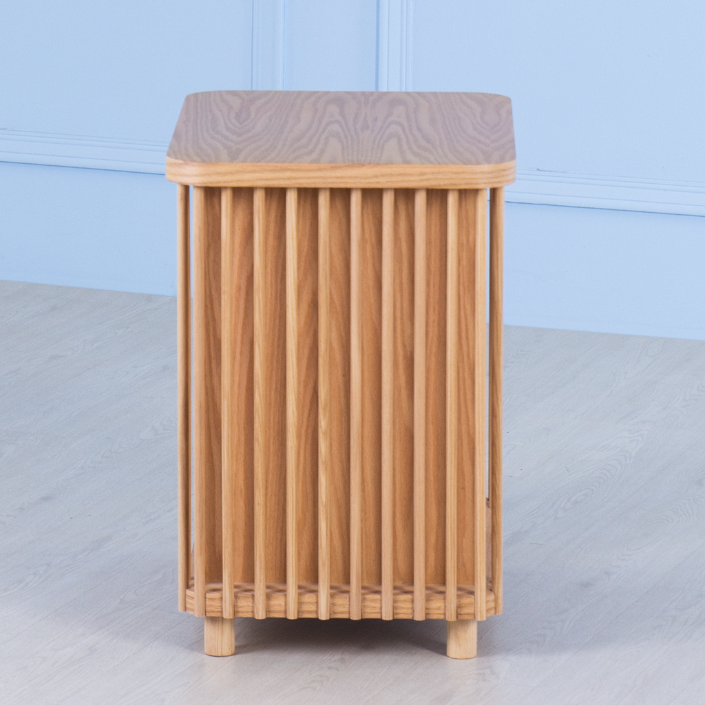 Load image into Gallery viewer, Dowels&lt;br&gt;&lt;i&gt; &lt;small&gt;Side Table in Oak&lt;/i&gt;&lt;/small&gt;