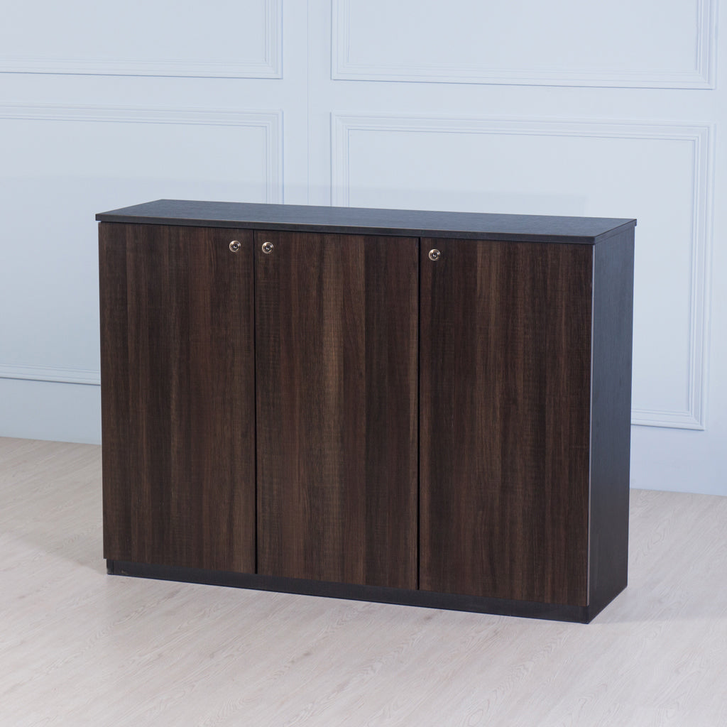 Load image into Gallery viewer, Space&lt;br&gt;&lt;i&gt; &lt;small&gt;3 Door Storage Cabinet in Black&lt;/i&gt;&lt;/small&gt;