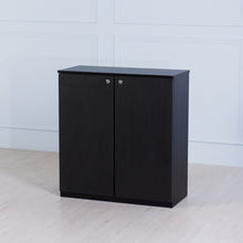 Load image into Gallery viewer, Space&lt;br&gt;&lt;i&gt; &lt;small&gt;2 Door Storage Cabinet in Black&lt;/i&gt;&lt;/small&gt;