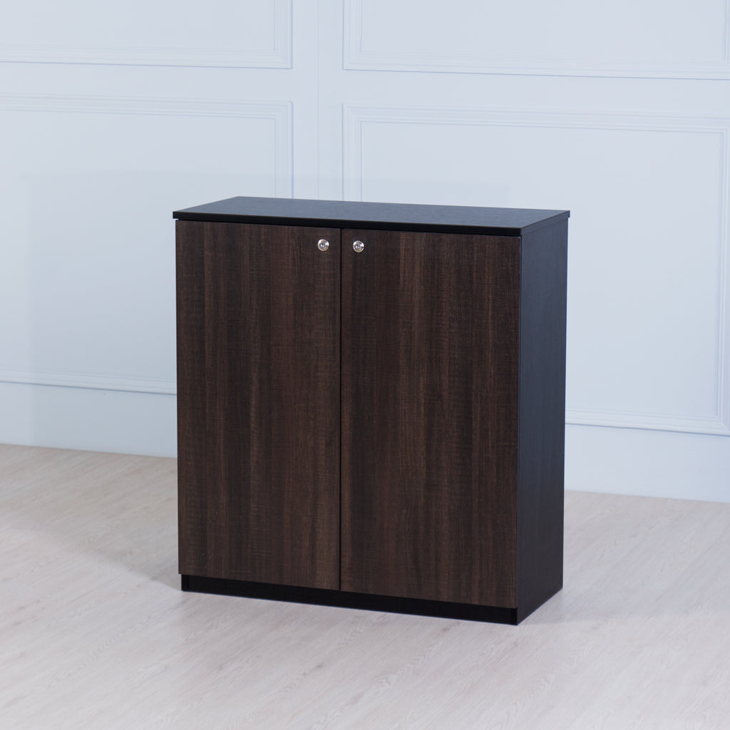 Load image into Gallery viewer, Space&lt;br&gt;&lt;i&gt; &lt;small&gt;2 Door Storage Cabinet in Black&lt;/i&gt;&lt;/small&gt;