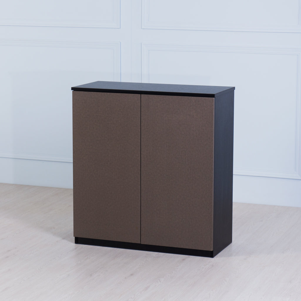 Load image into Gallery viewer, Space&lt;br&gt;&lt;i&gt; &lt;small&gt;2 Door Storage Cabinet in Black&lt;/i&gt;&lt;/small&gt;