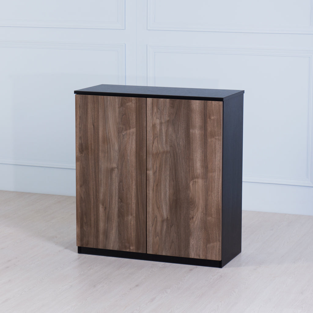 Load image into Gallery viewer, Space&lt;br&gt;&lt;i&gt; &lt;small&gt;2 Door Storage Cabinet in Black&lt;/i&gt;&lt;/small&gt;