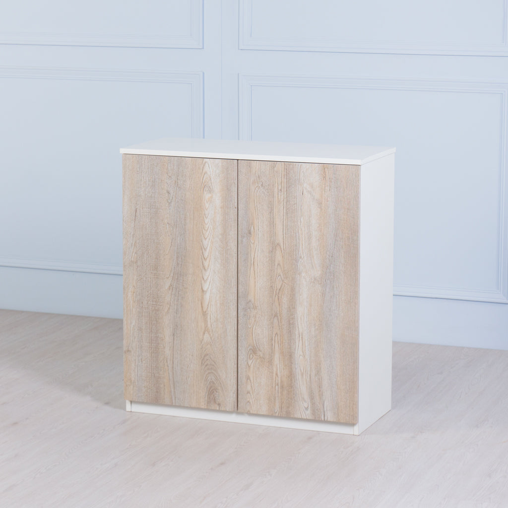 Load image into Gallery viewer, Space&lt;br&gt;&lt;i&gt; &lt;small&gt;2 Door Storage Cabinet in White&lt;/i&gt;&lt;/small&gt;