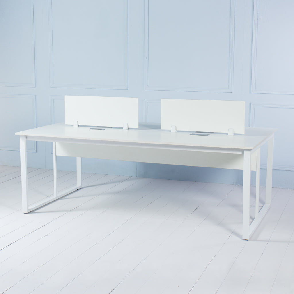 Load image into Gallery viewer, Team&lt;br&gt;&lt;i&gt; &lt;small&gt;4 Person Workstation in White&lt;/i&gt;&lt;/small&gt;